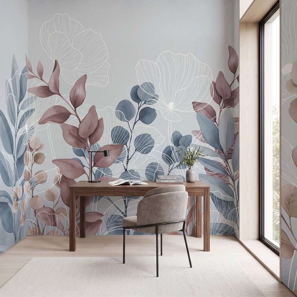 Elegante diseño floral con tonos suaves