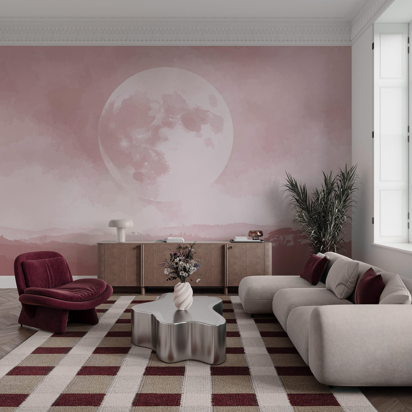 La luna en el cielo