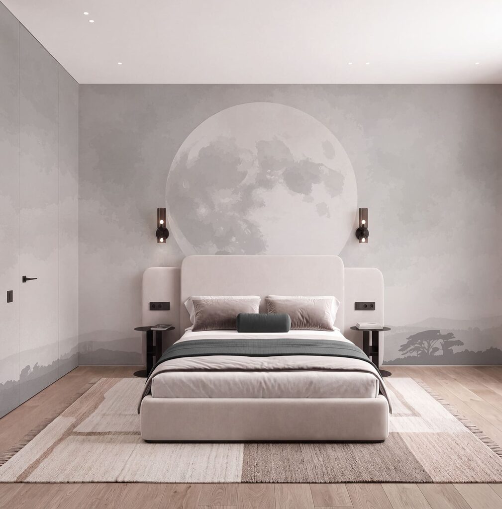 La luna en el cielo
