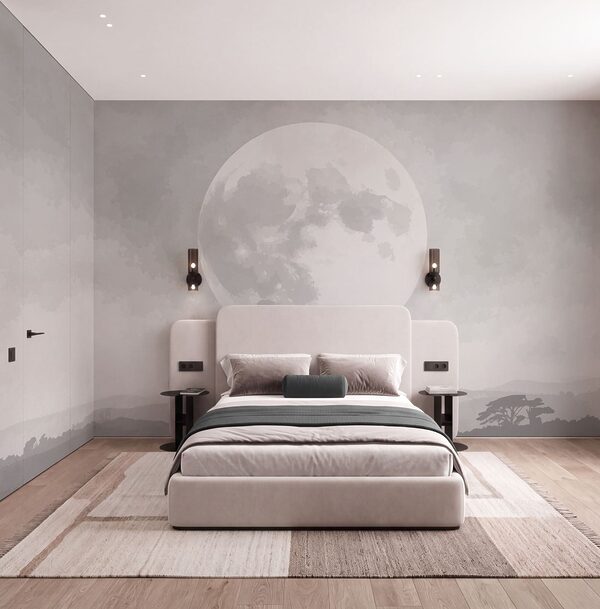 La luna en el cielo
