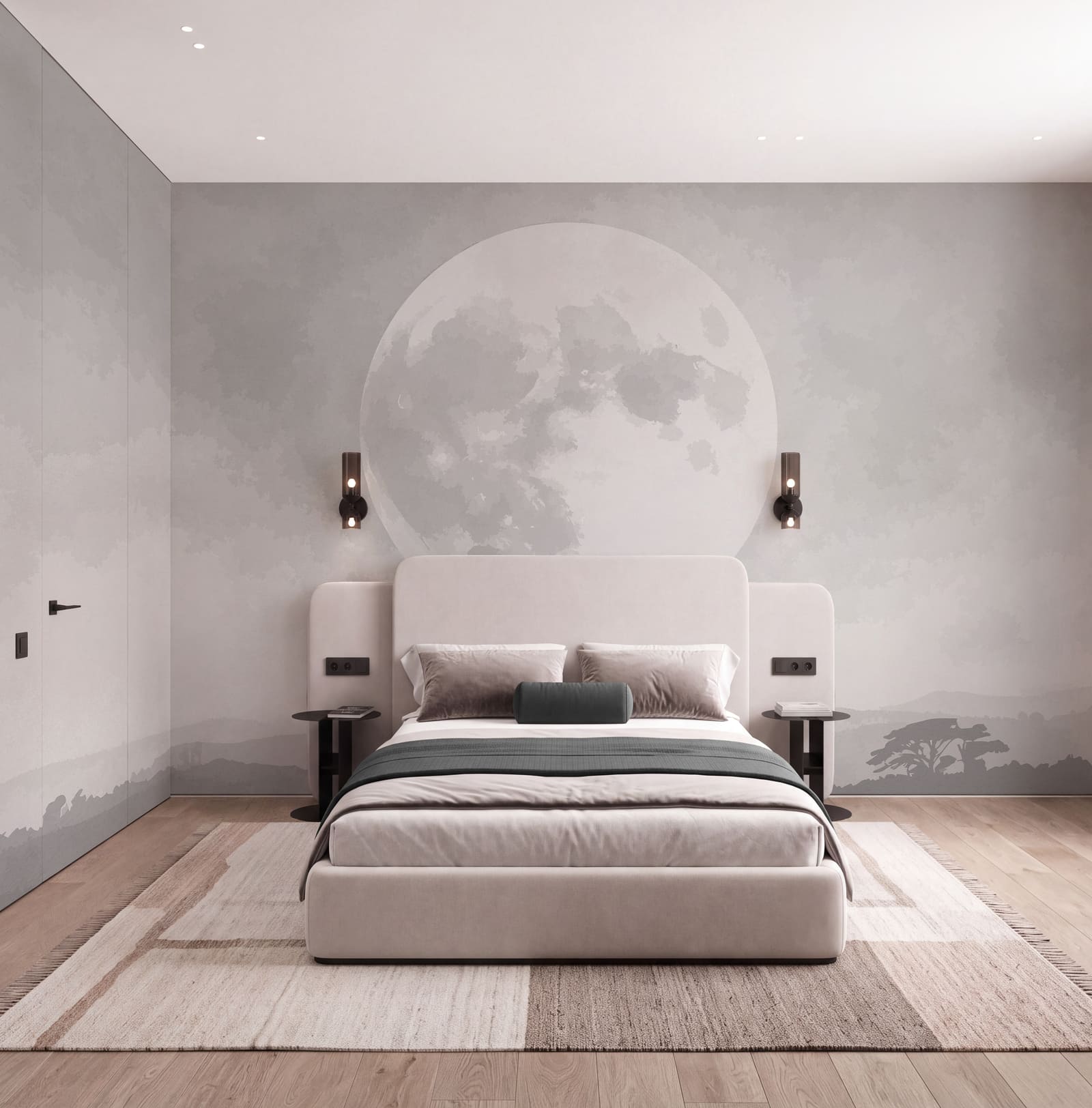 La luna en el cielo