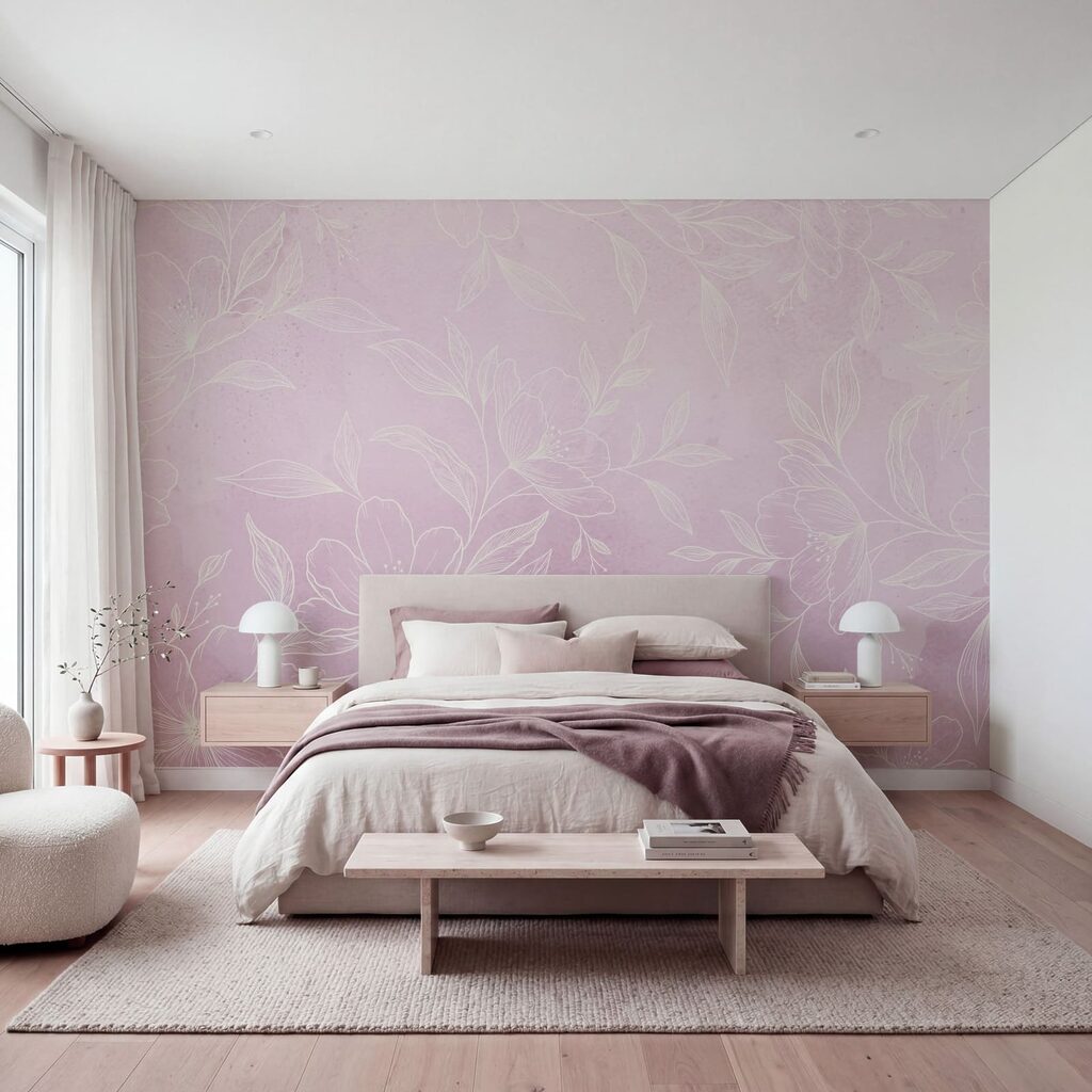 Estampado floral en rosa y blanco Estampado floral en rosa y blanco