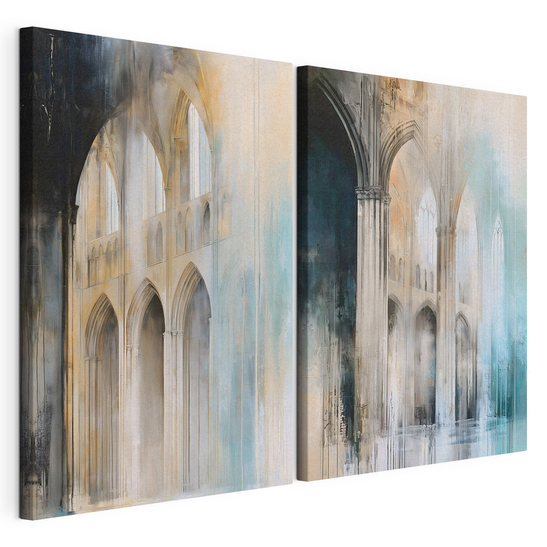 Painting of a building with arches Painting of a building with arches