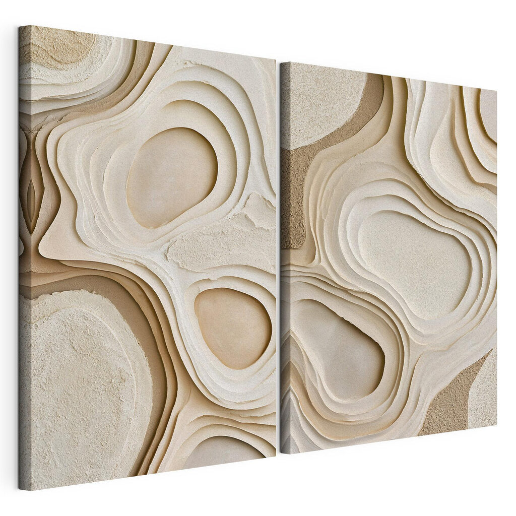 Organic shapes and flowing lines blend
