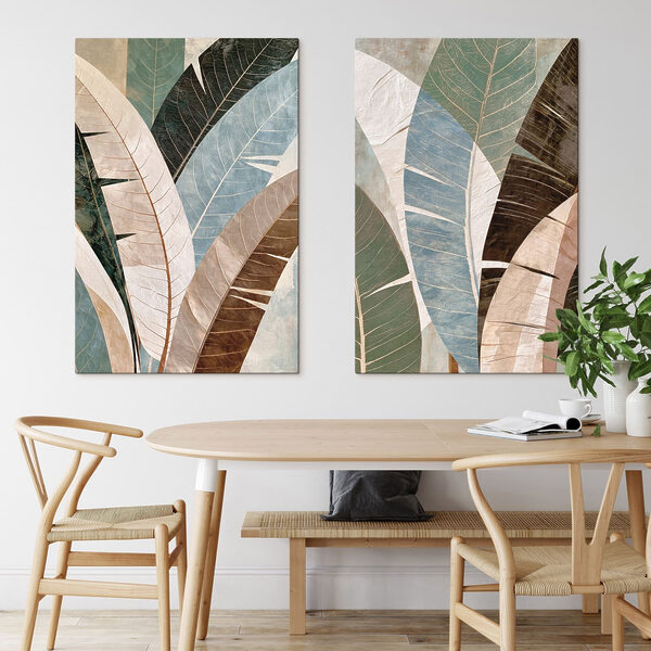 Natural hues in elegant leaf design