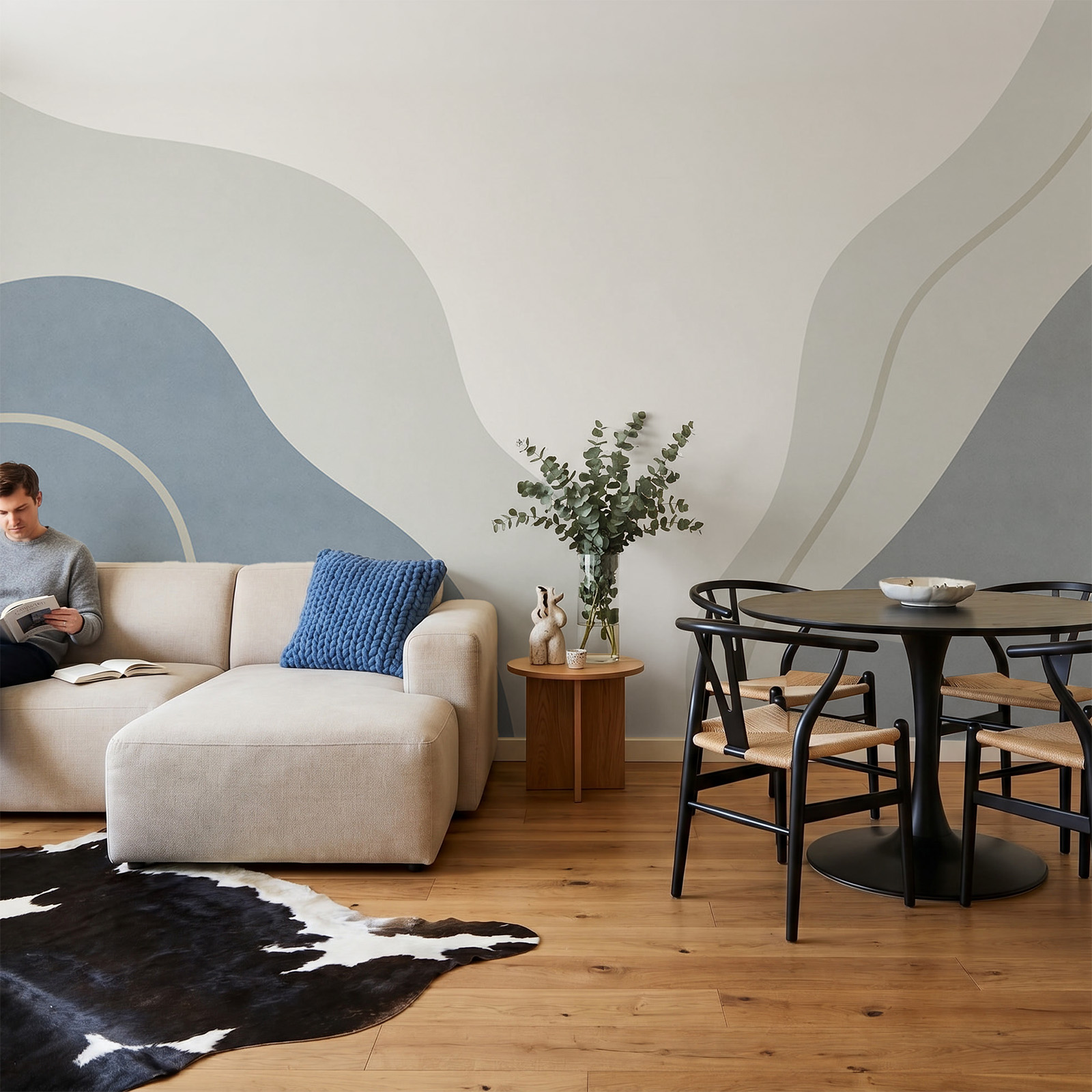 Arte en blanco y azul Arte en blanco y azul