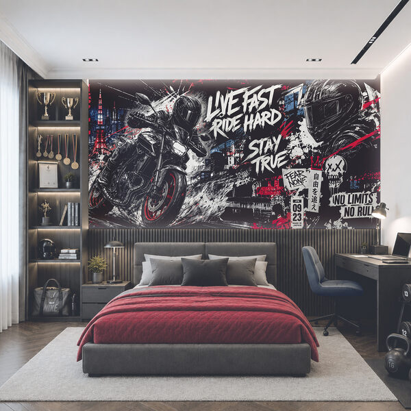 Cartel de una moto