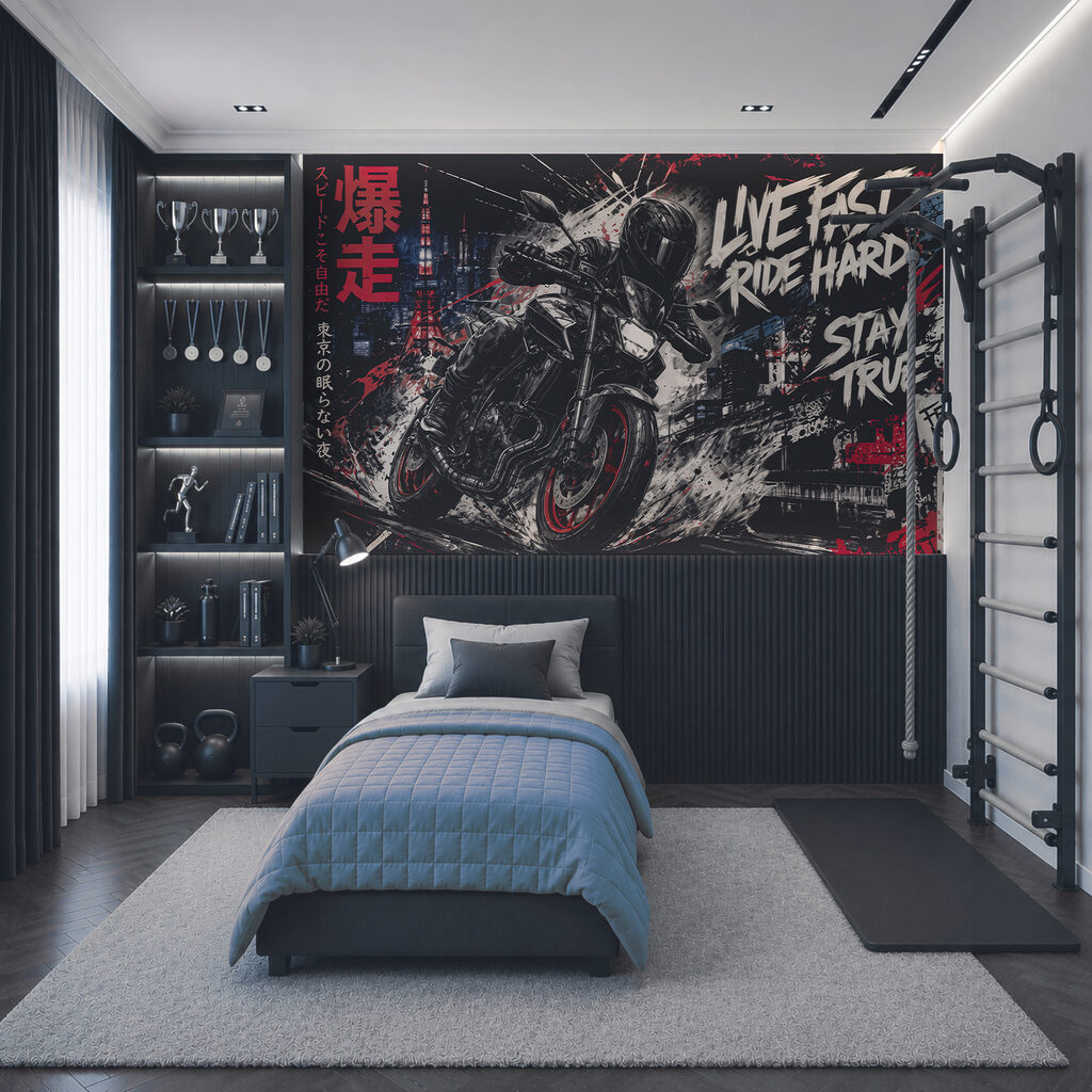 Cartel de una moto
