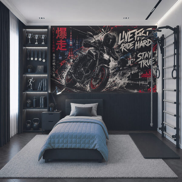 Cartel de una moto