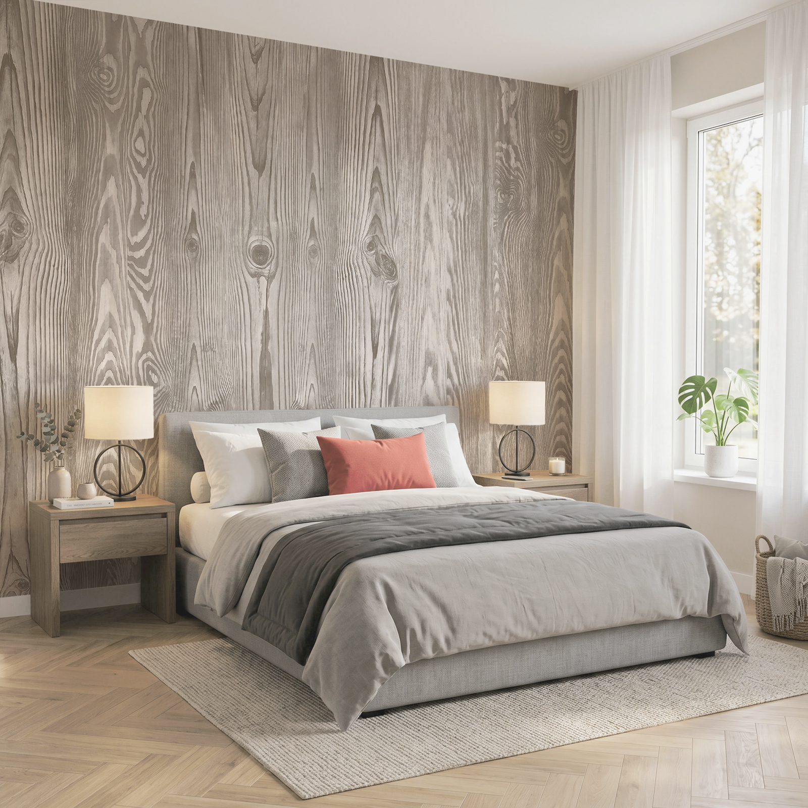 Motivo de madera en tonos neutros inspirado en la naturaleza Motivo de madera en tonos neutros inspirado en la naturaleza