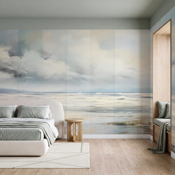 Fotomurales Playa con olas y nubes (SKU: w04203) Fotomurales Fotomurales Playa con olas y nubes (SKU: w04203)