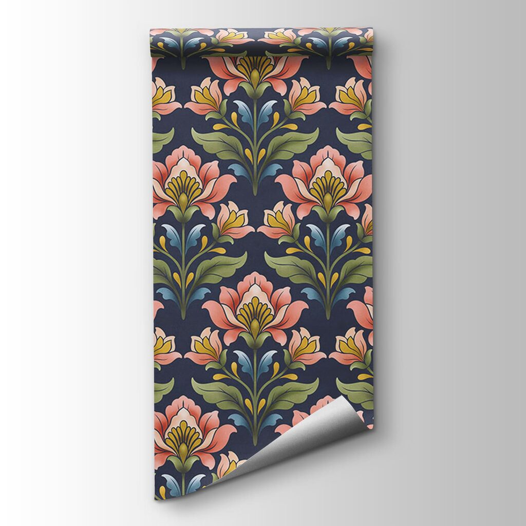 Fotomurales Diseño de flores sobre fondo azul (SKU: t01094v1) Fotomurales Diseño de flores sobre fondo azul (SKU: t01094v1)