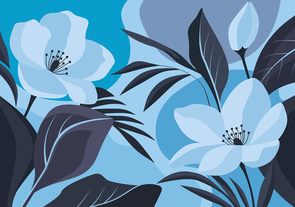 Fotomurales Elegancia floral en tonos serenos (SKU: t01045v3) Fotomurales Elegancia floral en tonos serenos (SKU: t01045v3)