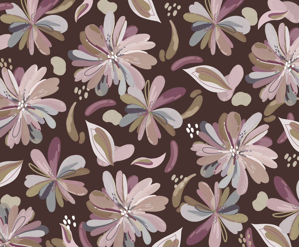 Fotomurales Diseño de flores sobre fondo marrón (SKU: t01059v2) Fotomurales Diseño de flores sobre fondo marrón (SKU: t01059v2)