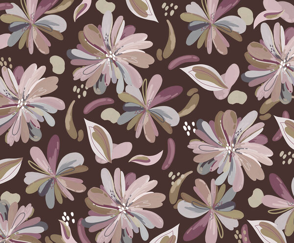 Fotomurales Diseño de flores sobre fondo marrón (SKU: t01059v2) Fotomurales Diseño de flores sobre fondo marrón (SKU: t01059v2)