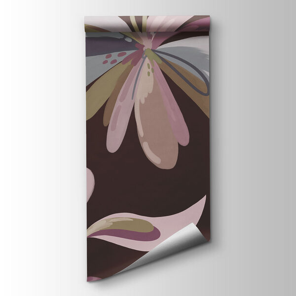 Fotomurales Diseño de flores sobre fondo marrón (SKU: t01059v2) Fotomurales Diseño de flores sobre fondo marrón (SKU: t01059v2)