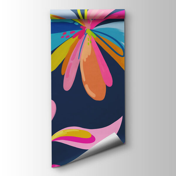 Fotomurales Flores de colores sobre un fondo azul (SKU: t01059v4) Fotomurales Flores de colores sobre un fondo azul (SKU: t01059v4)