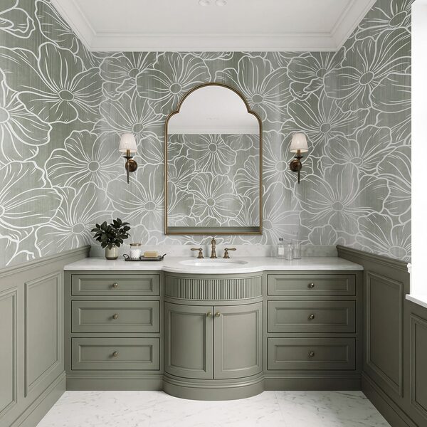 Fotomurales Diseño de flores sobre fondo gris (SKU: t01098v1) Fotomurales Diseño de flores sobre fondo gris (SKU: t01098v1)