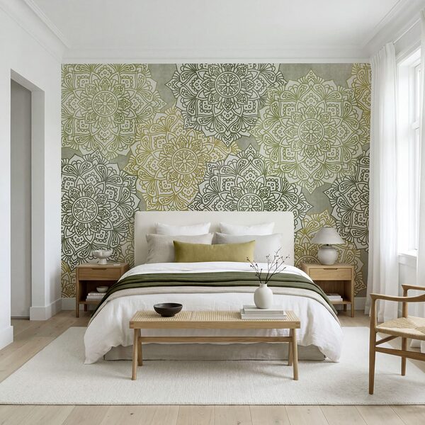 Fotomurales Dibujo de flores en una superficie (SKU: t01099)