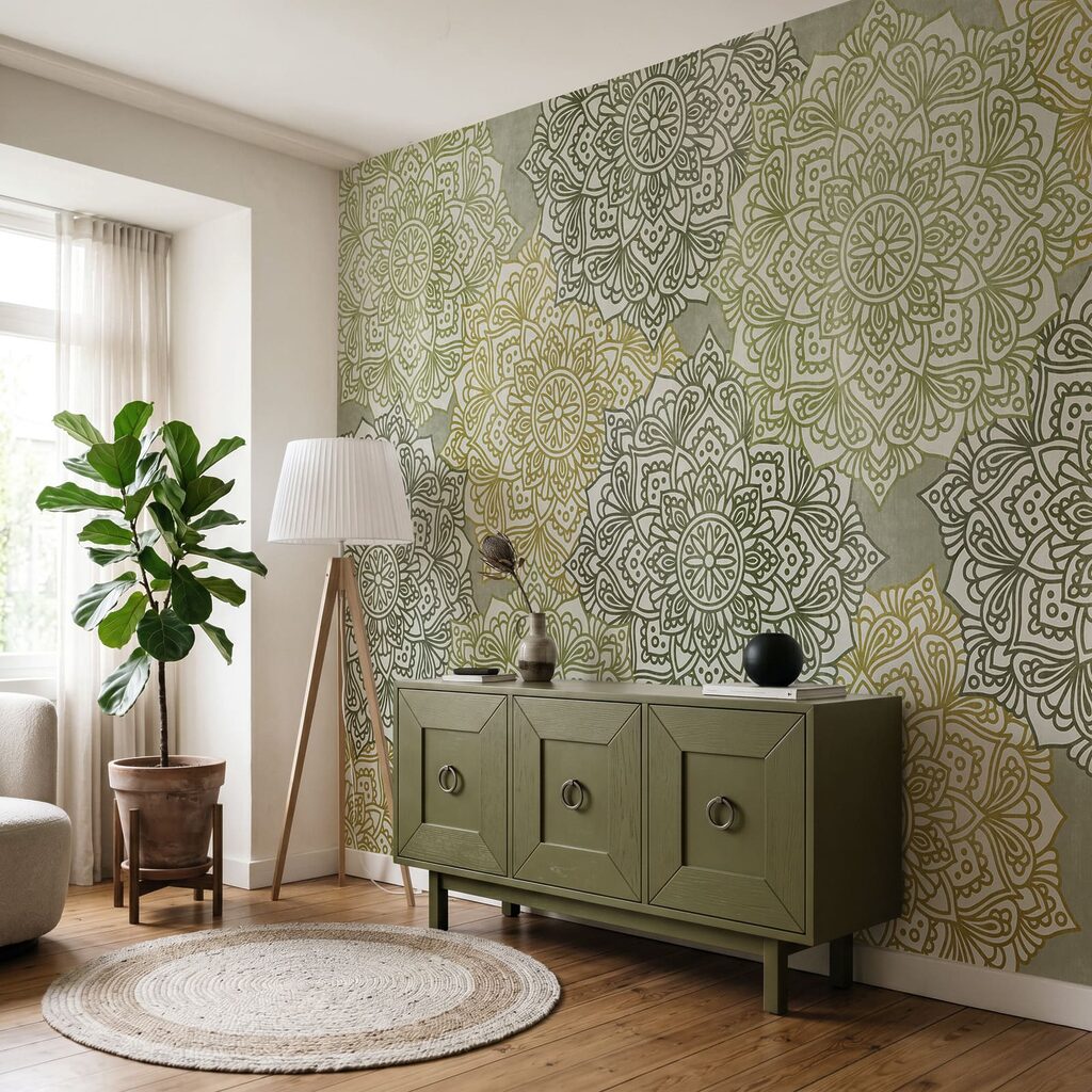 Fotomurales Dibujo de flores en una superficie (SKU: t01099)