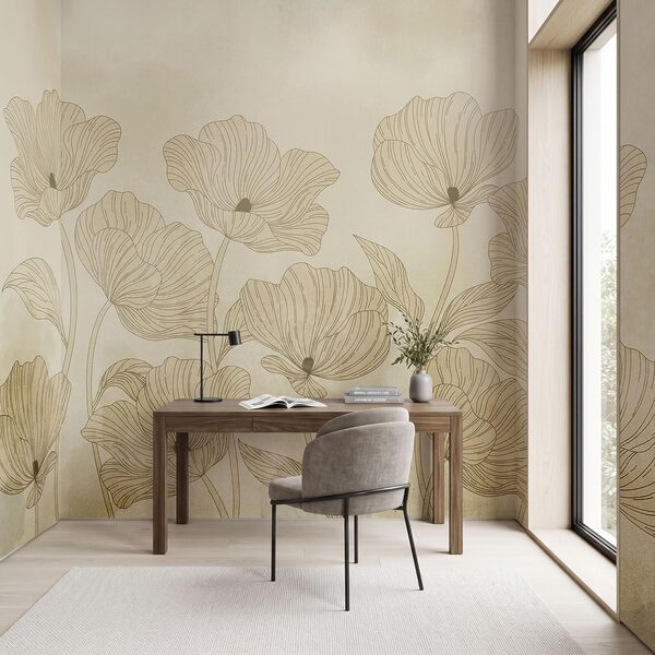 Fotomurales Delicadas flores en tonos suaves (SKU: t01100v2) Fotomurales Delicadas flores en tonos suaves (SKU: t01100v2)