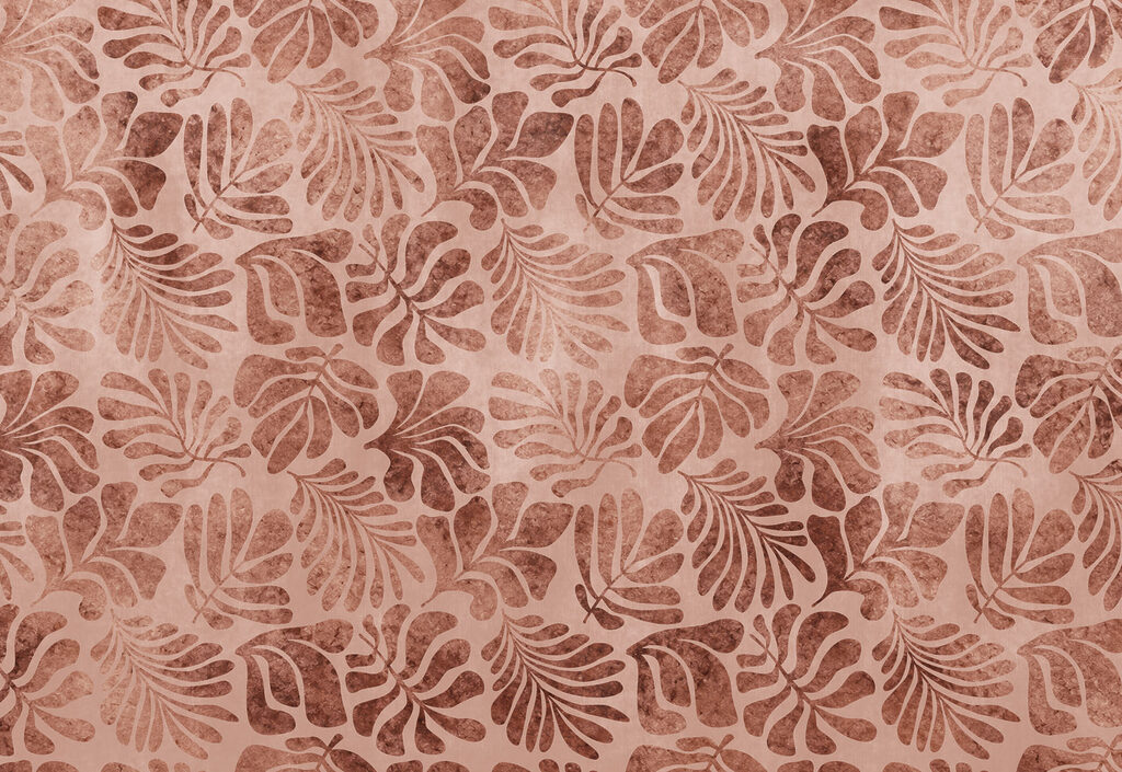 Fotomurales Diseño de hojas sobre una superficie rosa (SKU: t01111v3)