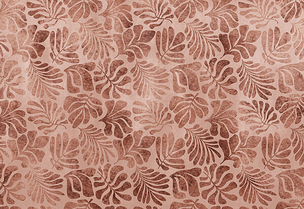 Fotomurales Diseño de hojas sobre una superficie rosa (SKU: t01111v3)