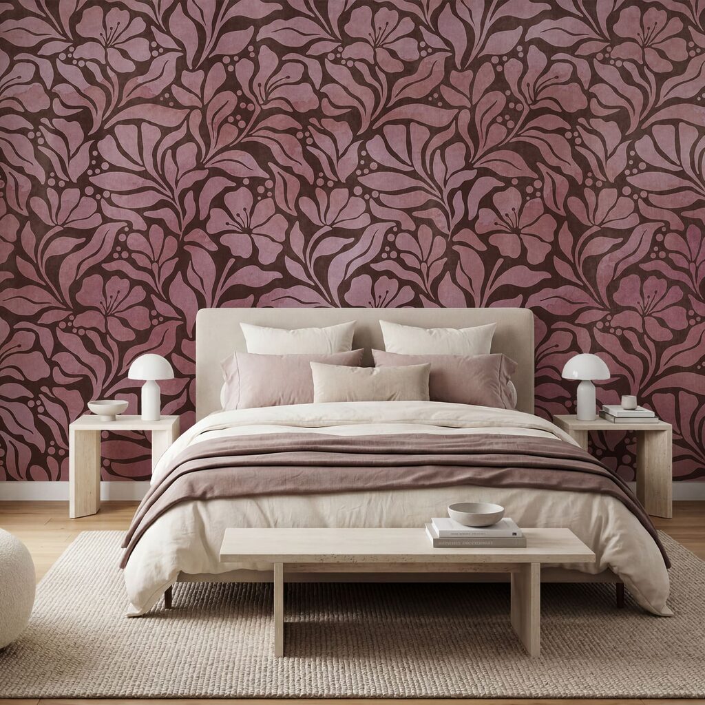 Fotomurales Diseño de flores rosas (SKU: t01114v2)