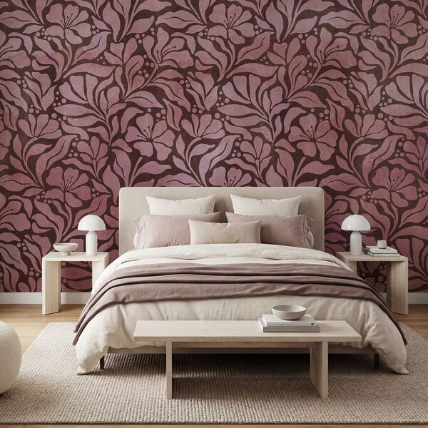 Fotomurales Diseño de flores rosas (SKU: t01114v2)