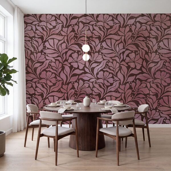 Fotomurales Diseño de flores rosas (SKU: t01114v2)