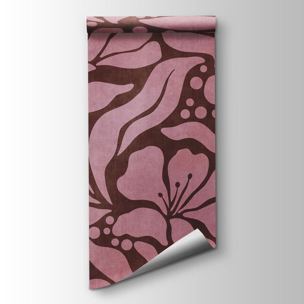 Fotomurales Diseño de flores rosas (SKU: t01114v2)