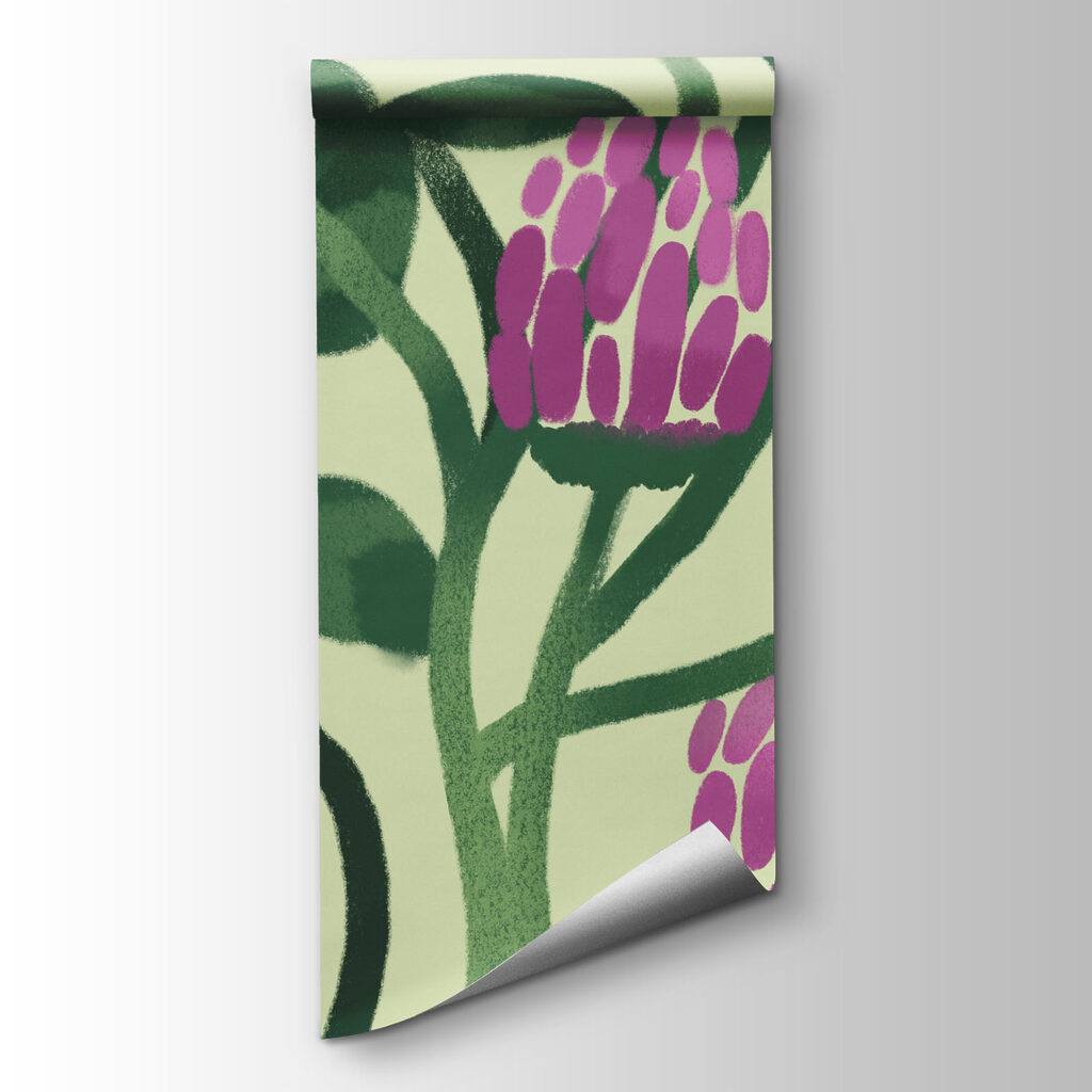 Fotomurales - Flores de colores vivos entre una exuberante vegetación (SKU: t01121) Fotomurales - Flores de colores vivos entre una exuberante vegetación (SKU: t01121)
