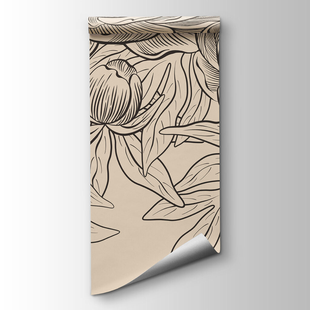Fotomurales Dibujo de flores y hojas (SKU: t01123)