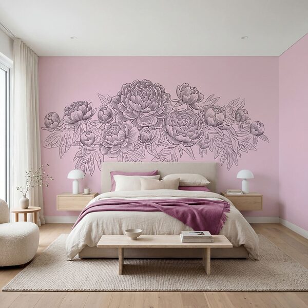 Fotomurales Dibujo a trazo de flores (SKU: t01123v1) Fotomurales Dibujo a trazo de flores (SKU: t01123v1)