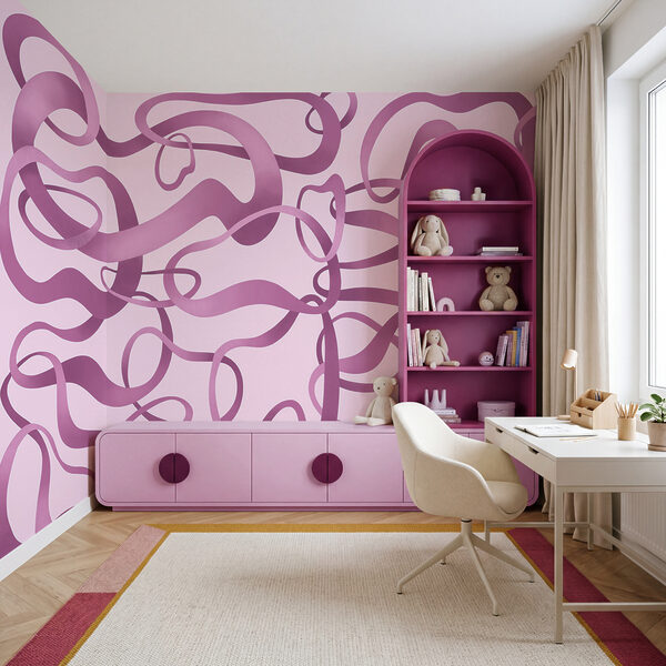 Fotomurales Líneas onduladas de color rosa y morado (SKU: t01168v3) Fotomurales Líneas onduladas de color rosa y morado (SKU: t01168v3)