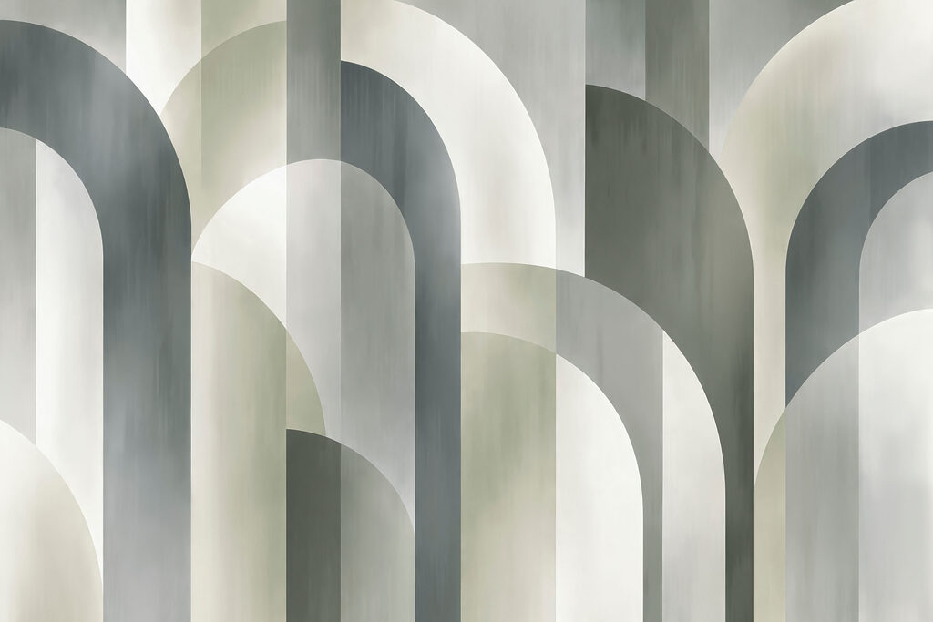 Fotomurales Motivo art déco en gris y blanco (SKU: t01188v1)