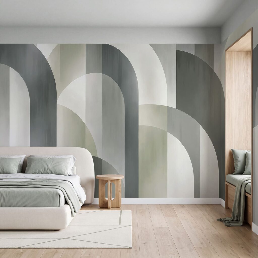 Fotomurales Motivo art déco en gris y blanco (SKU: t01188v1)