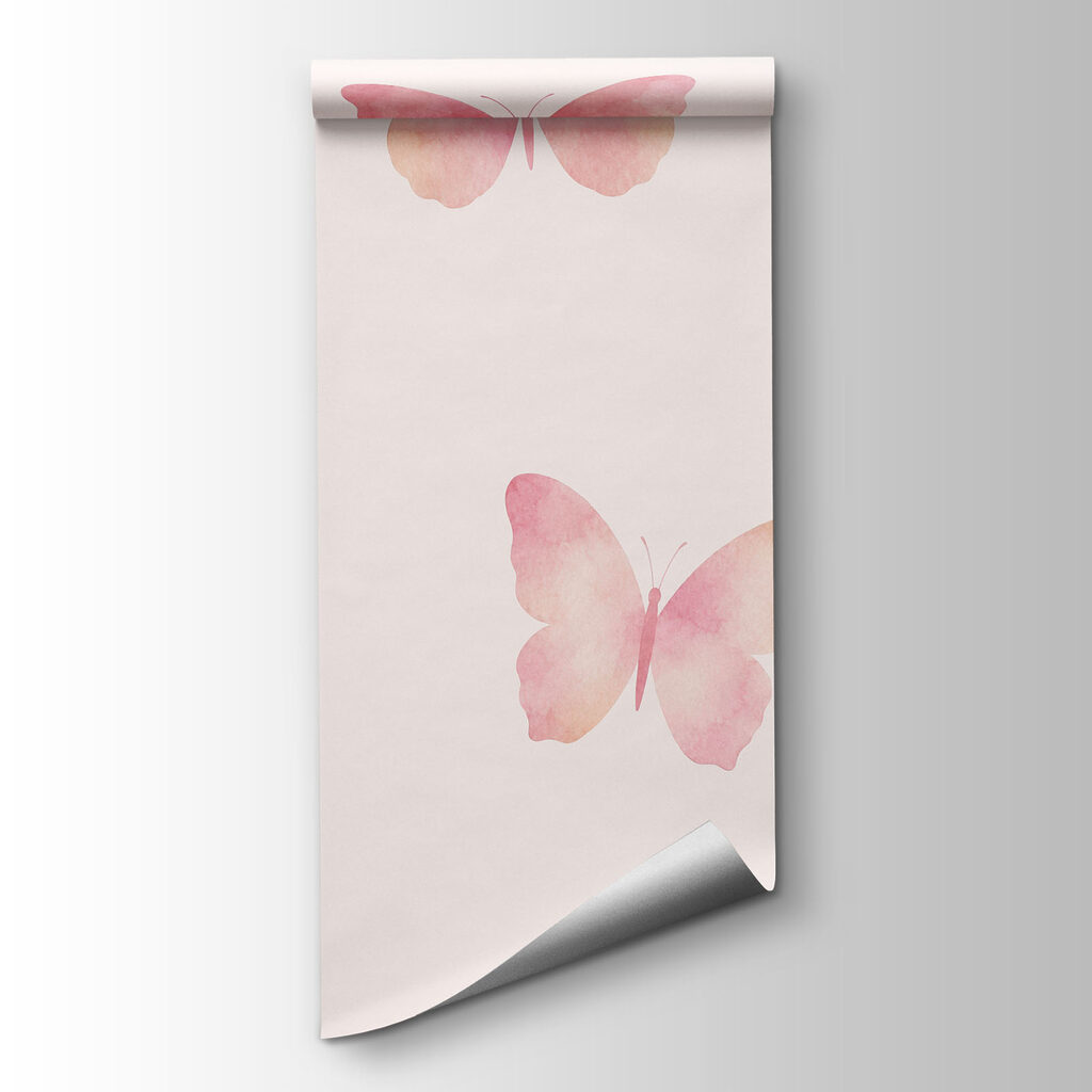 Fotomurales Diseño de mariposas sobre fondo blanco (SKU: t01190)