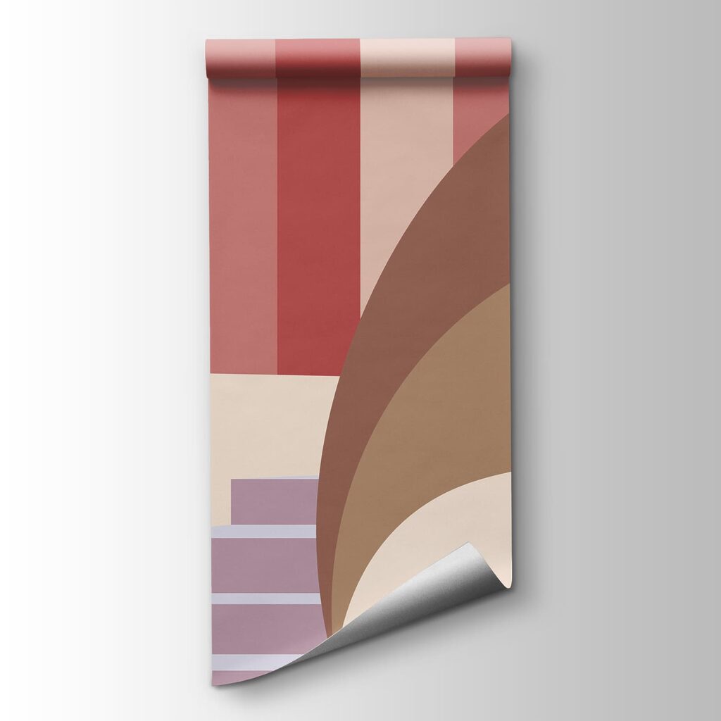Fotomurales Paisaje colorido con escaleras y árboles (SKU: t01143v1) Fotomurales Paisaje colorido con escaleras y árboles (SKU: t01143v1)