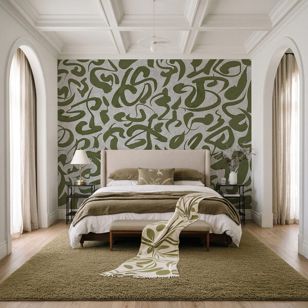 Fotomurales Diseño de líneas verdes y grises (SKU: t01147v1)