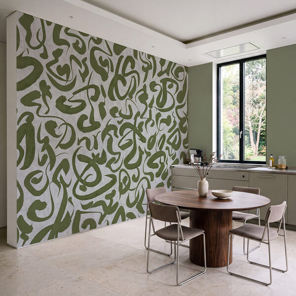 Fotomurales Diseño de líneas verdes y grises (SKU: t01147v1)