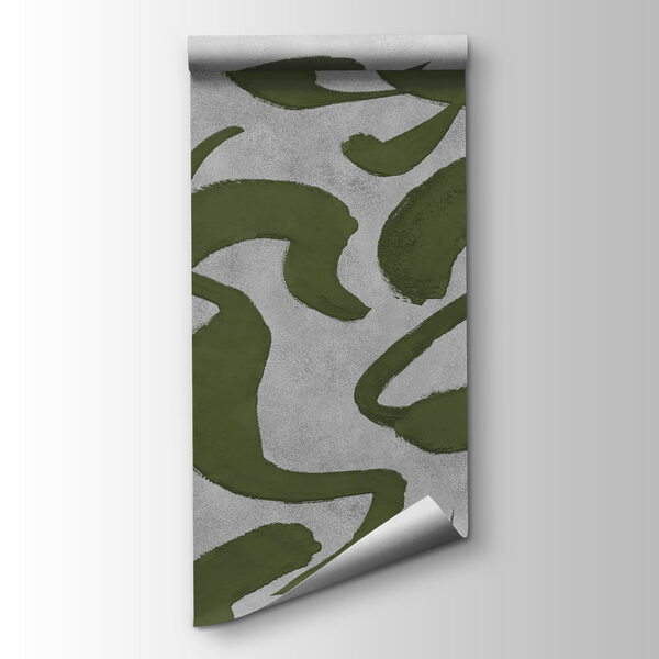 Fotomurales Diseño de líneas verdes y grises (SKU: t01147v1)