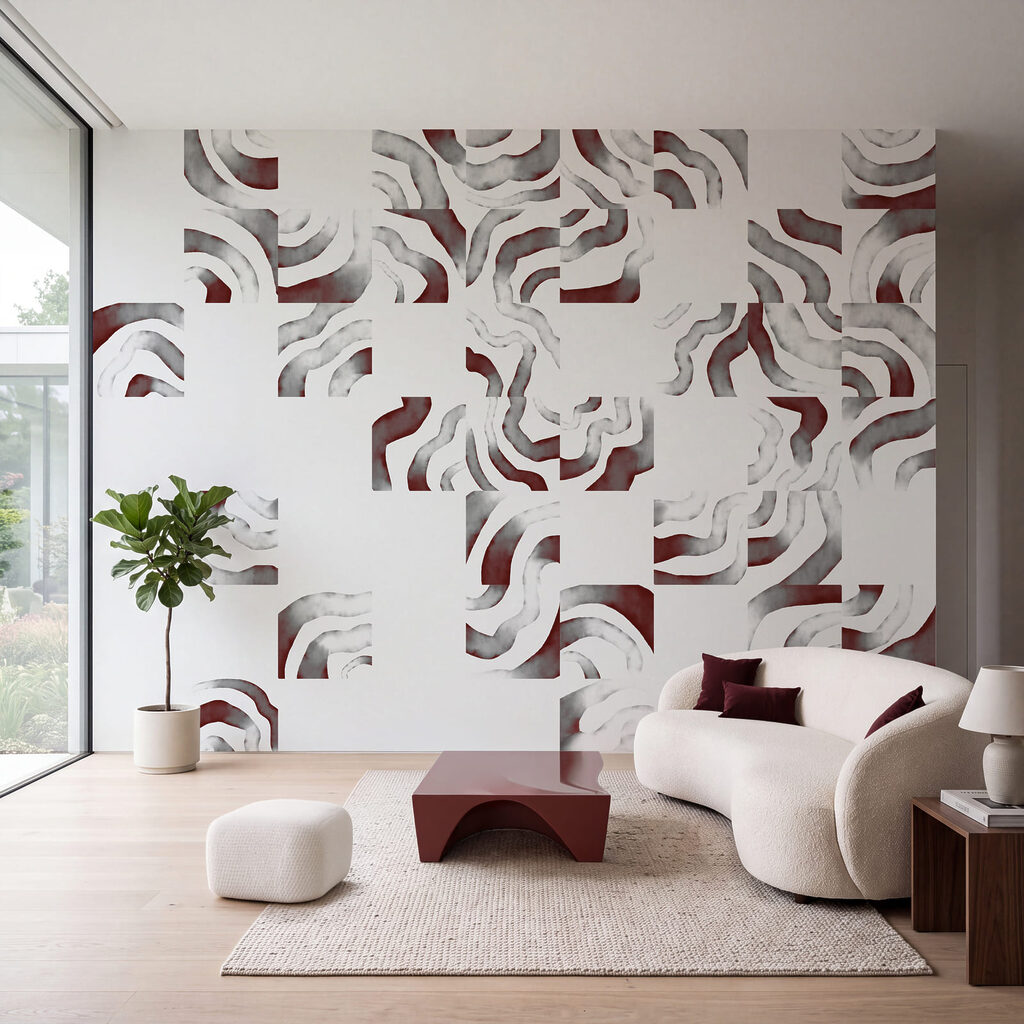 Fotomurales - Motivos abstractos en tonos suaves (SKU: t01148)
