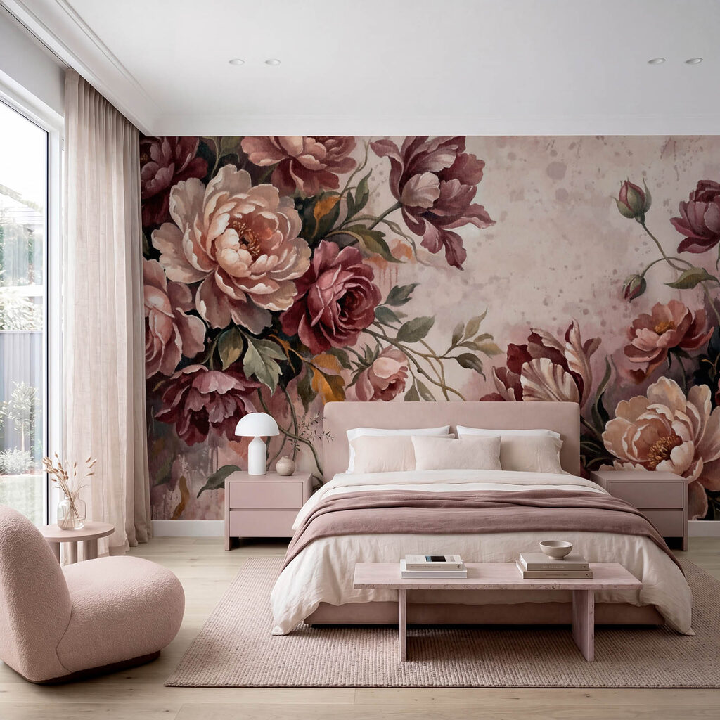 Fotomurales - Elegantes flores en tonos suaves (SKU: t01161)