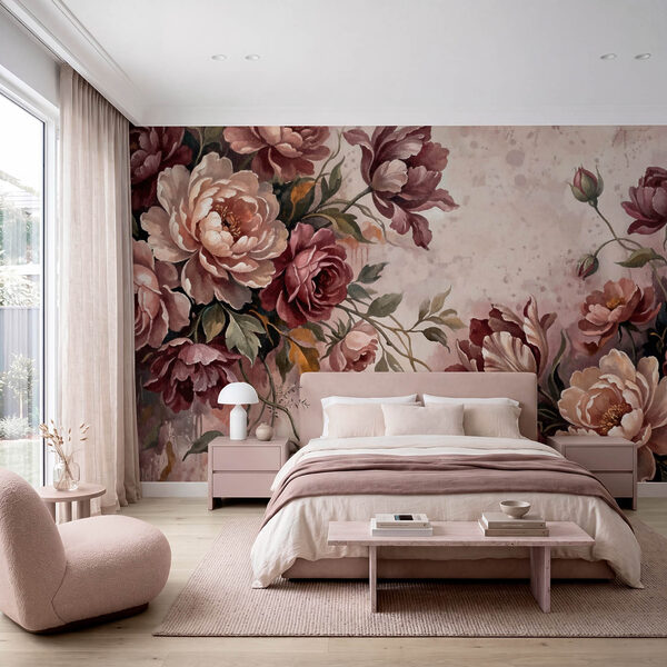 Fotomurales - Elegantes flores en tonos suaves (SKU: t01161)
