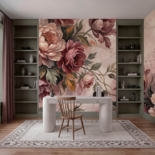 Fotomurales - Elegantes flores en tonos suaves (SKU: t01161)